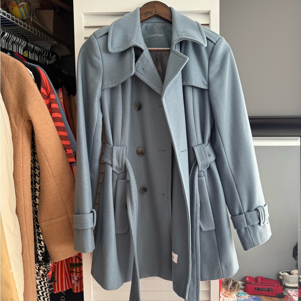 Calvin Klein Soft Blue Outerwear